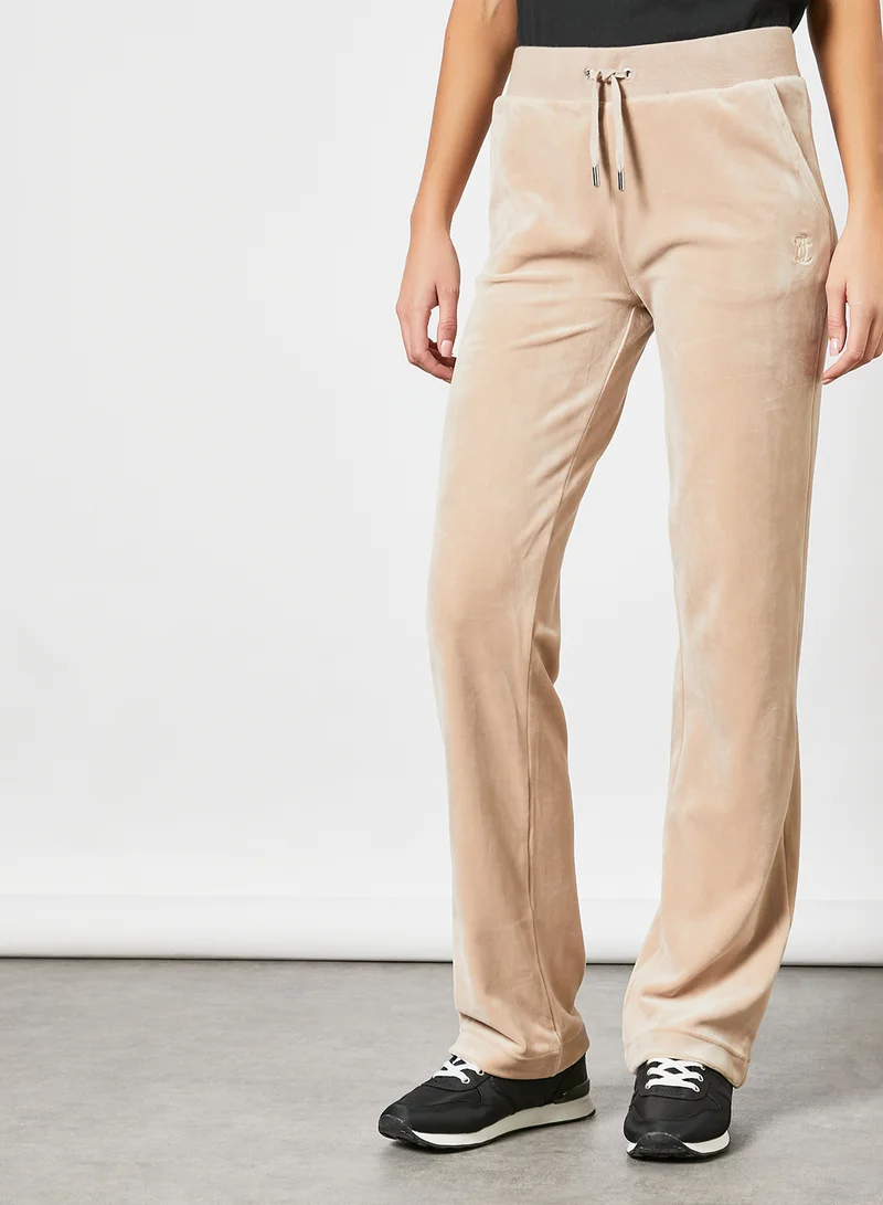 Juicy Couture Classic Velour Del Ray Pants Taupe