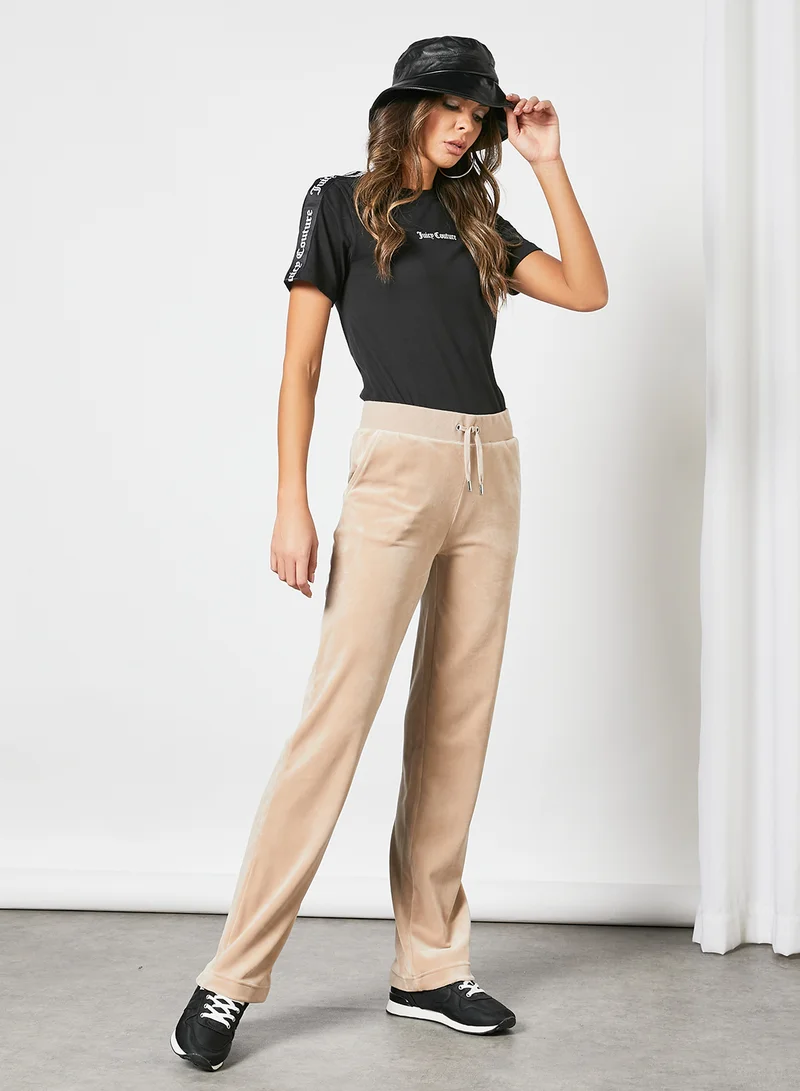 Juicy Couture Classic Velour Del Ray Pants Taupe