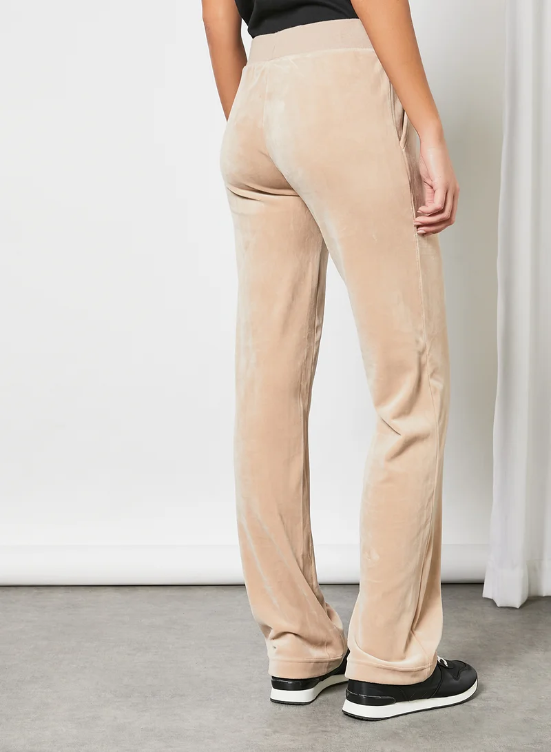 Juicy Couture Classic Velour Del Ray Pants Taupe