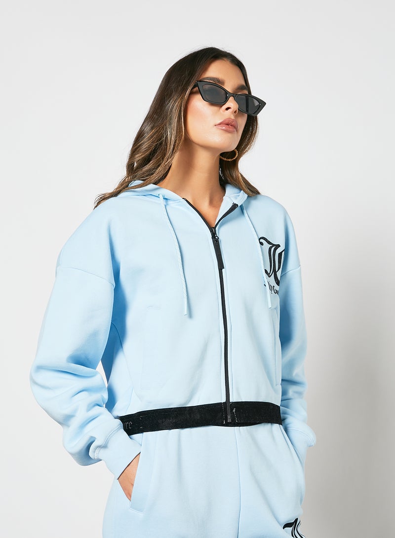 Juicy Couture Logo Zip Through Jacket Blue  - Image 1