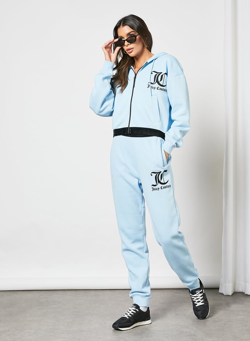 Juicy Couture Logo Zip Through Jacket Blue  - Image 2