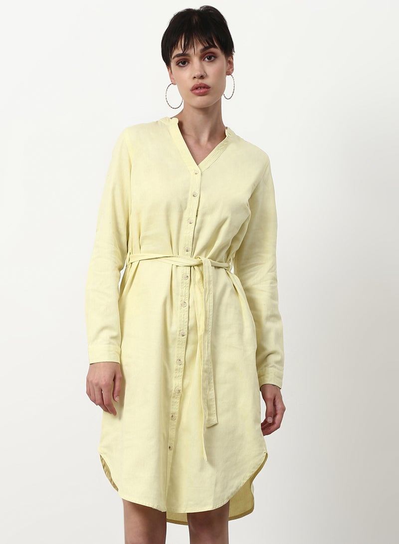 ABOF Regular Fit Casual Dress Yellow - Image 1