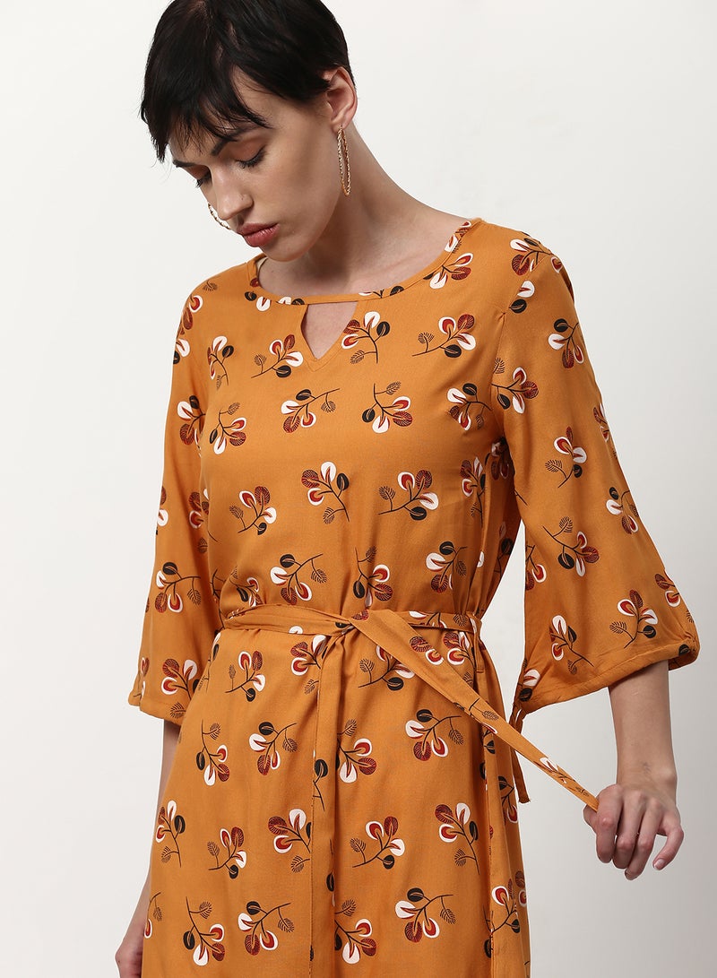ABOF Regular Fit Casual Dress Orange  - Image 4