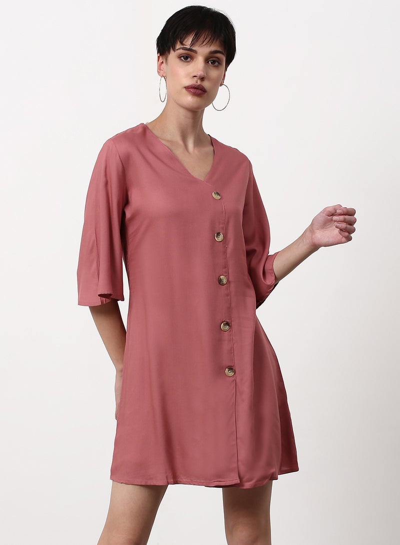 ABOF Regular Fit Casual Dress Pink  - Image 1
