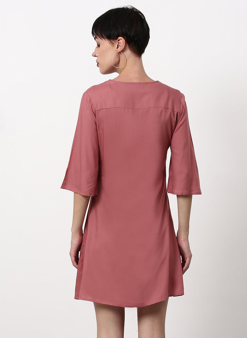 ABOF Regular Fit Casual Dress Pink  - Image 2