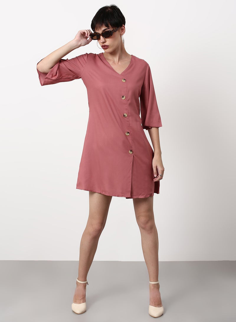 ABOF Regular Fit Casual Dress Pink  - Image 3