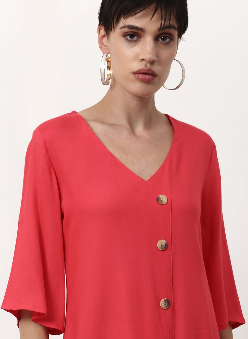 ABOF - Regular Fit Casual Dress Red - Image 1