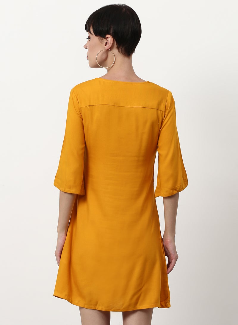 ABOF - Regular Fit Casual Dress Yellow - Image 1
