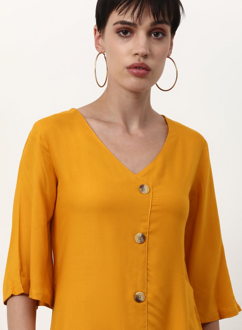 ABOF - Regular Fit Casual Dress Yellow - Image 1