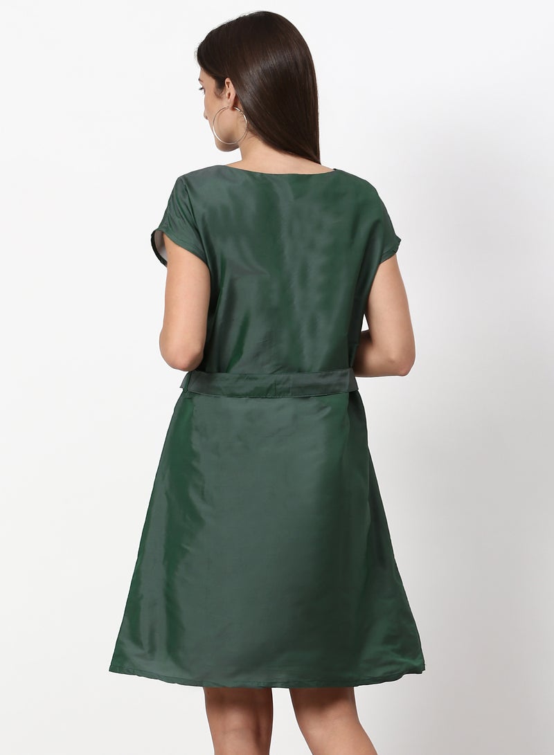 ABOF - Regular Fit Casual Dress Green - Image 1
