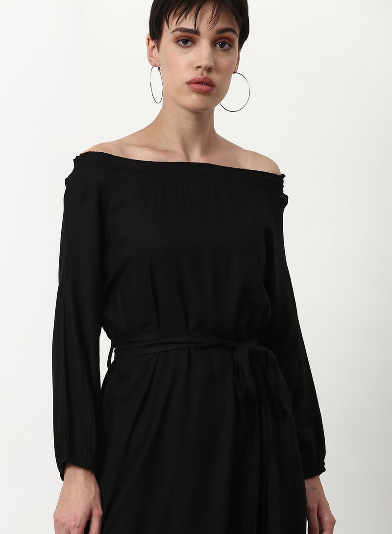 ABOF Regular Fit Casual Dress Black  - Image 4
