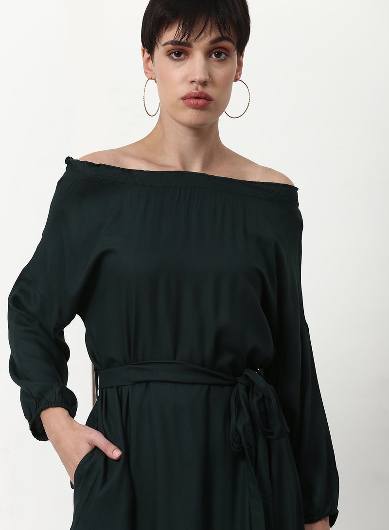 ABOF Regular Fit Casual Dress Green  - Image 4