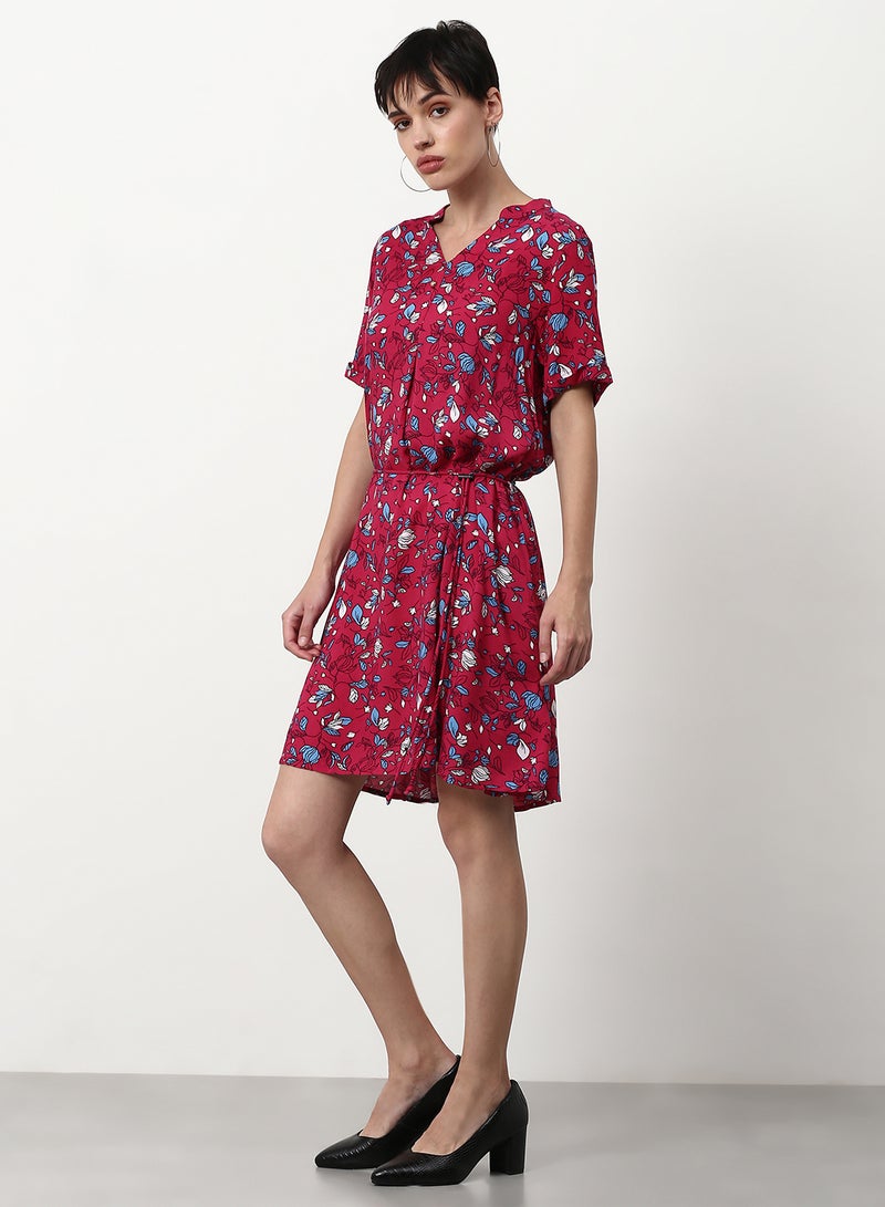 ABOF Floral Printed Regular Fit Mini Dress Multicolour  - Image 3