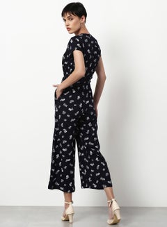 ABOF Printed Regular Fit Jumpsuit Half Sleeves Multicolour  - Image 2