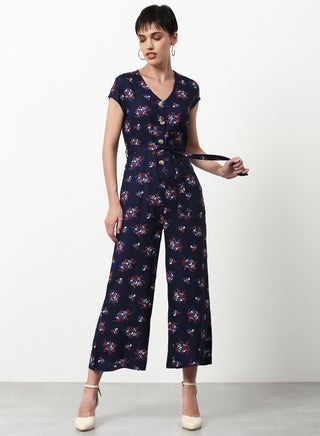 Printed Flared Fit Jumpsuit Multicolour - v1637241914/N49079507V_1