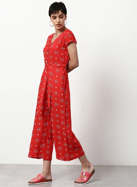 Printed Regular Fit Jumpsuit Multicolour