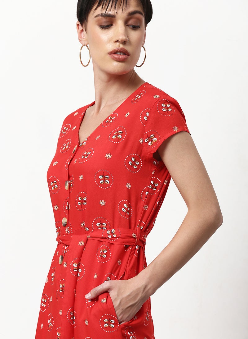 ABOF - Printed Regular Fit Jumpsuit Multicolour - Image 1