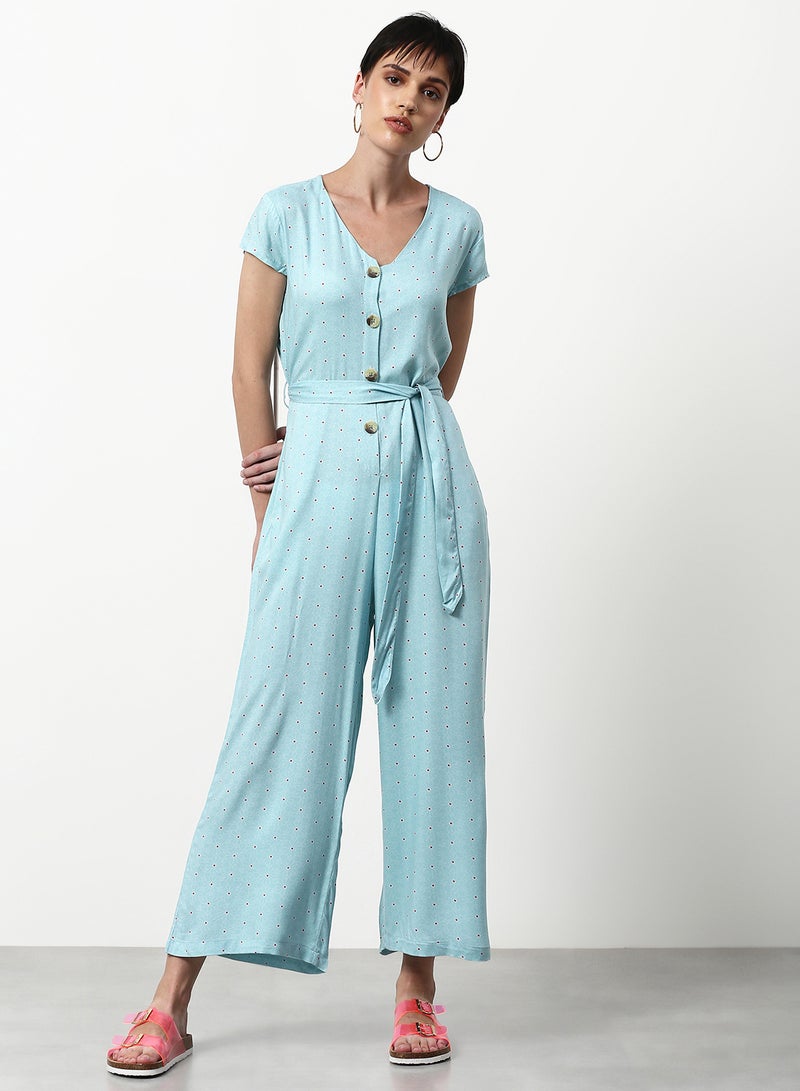 Printed Regular Fit Jumpsuit Blue - v1637241917/N49079523V_1