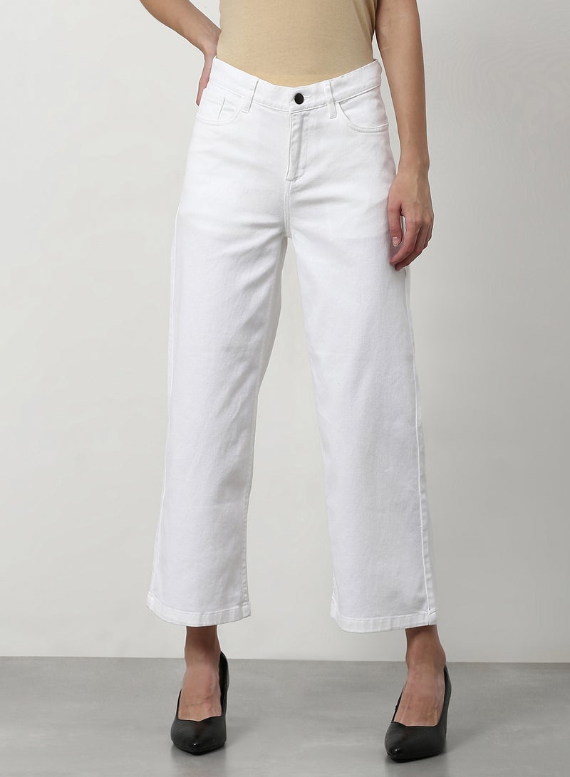 ABOF Casual Slim Fit Jeans White - Image 1