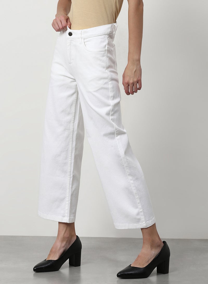 ABOF Casual Slim Fit Jeans White - Image 3
