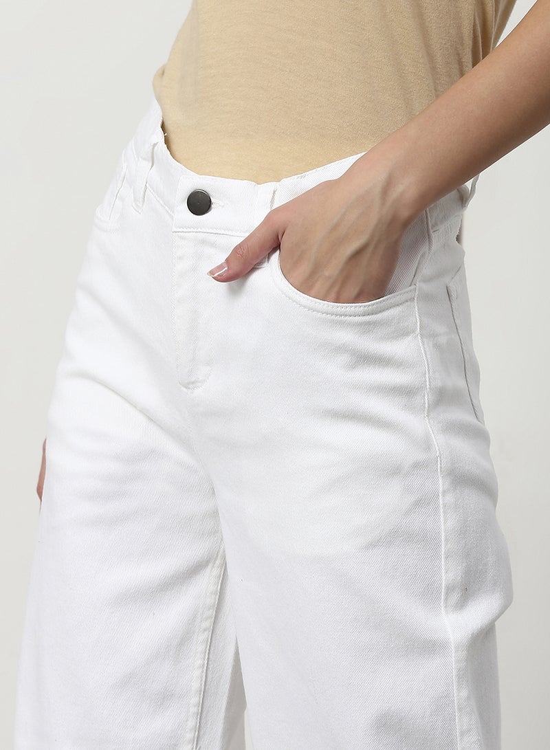ABOF Casual Slim Fit Jeans White - Image 5