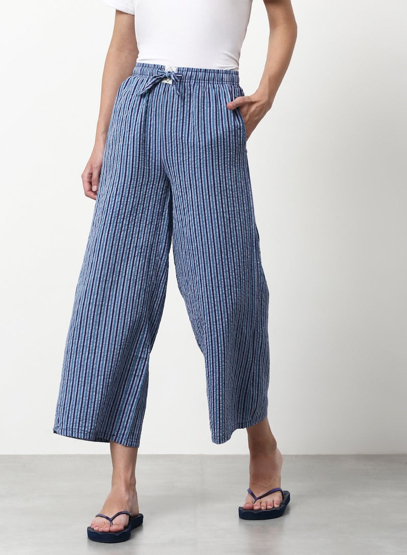 ABOF Striped Printed Casual Lounge Pant Multicolour  - Image 1