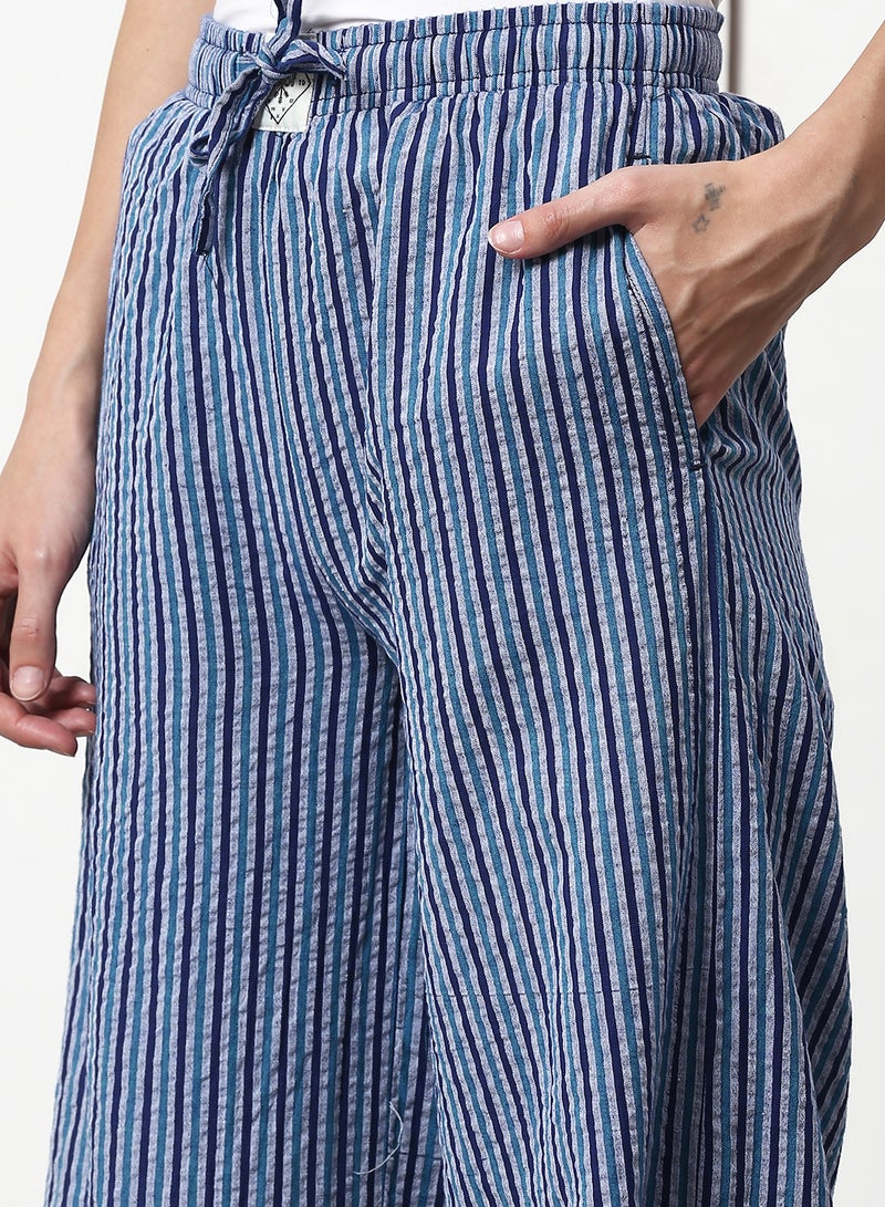 ABOF Striped Printed Casual Lounge Pant Multicolour  - Image 4