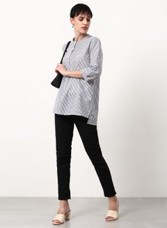 ABOF Striped Regular Fit Casual Tunic Top Multicolour  - Image 3
