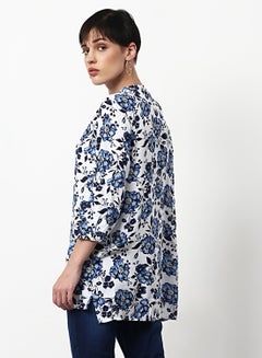 ABOF Floral Regular Fit Casual Tunic Top Multicolour  - Image 2