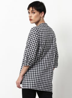 ABOF Checked Regular Fit Casual Tunic Top Multicolour  - Image 2