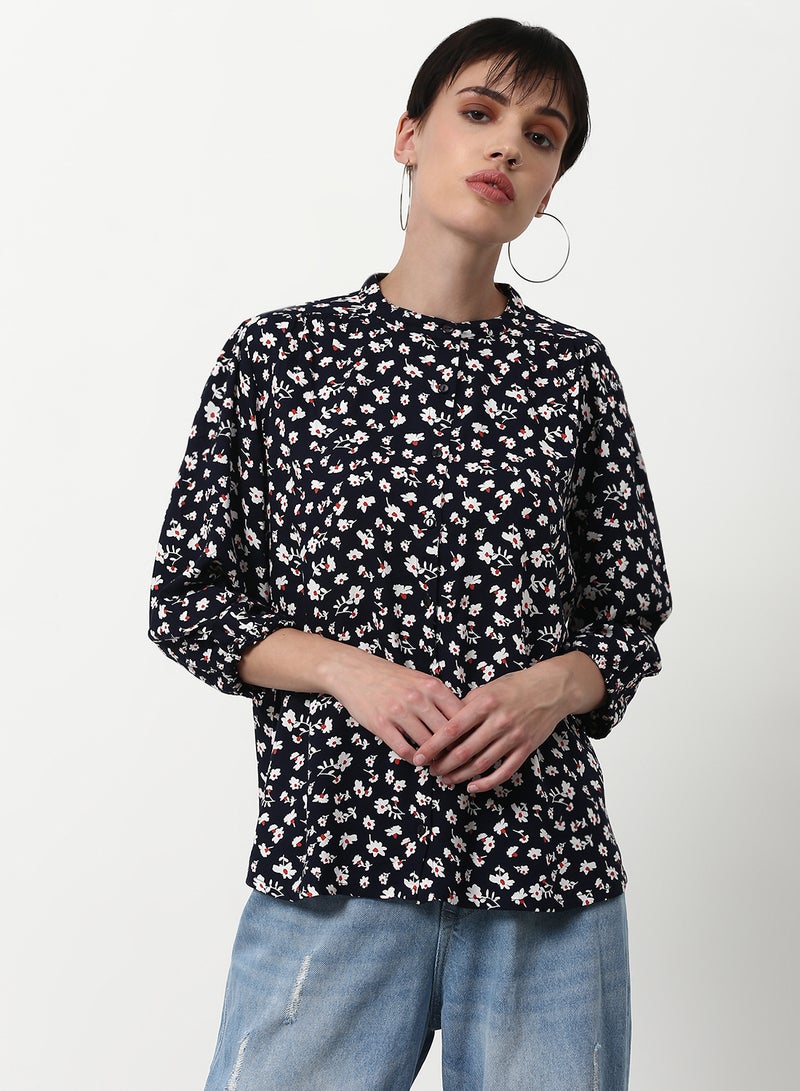 ABOF Floral Printed Regular Fit Woven Top Floral Multicolor - Image 1