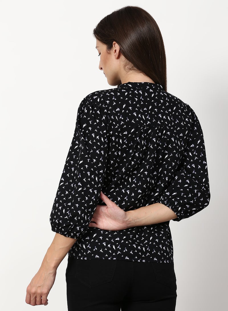 ABOF Printed Loose Fit Casual Woven Top Multicolour - Image 2