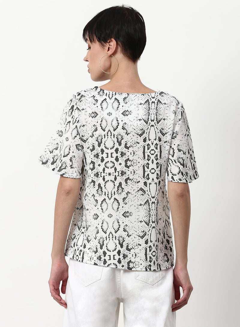 ABOF Printed Casual Woven Top Multicolour  - Image 2