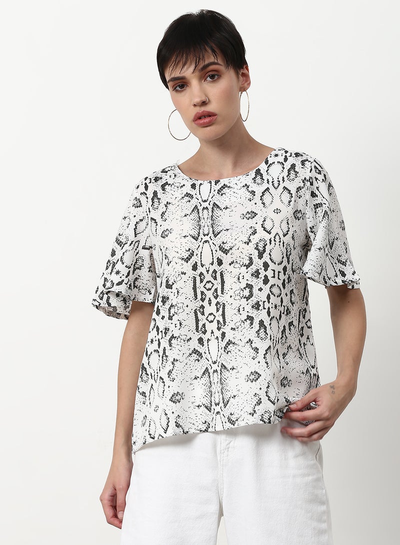 ABOF Printed Casual Woven Top Multicolour  - Image 1