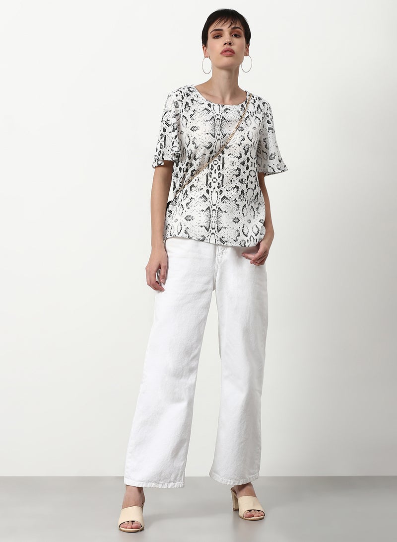 ABOF Printed Casual Woven Top Multicolour  - Image 3