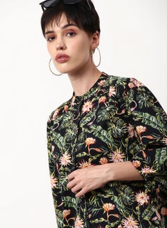 ABOF Floral Printed Casual Woven Top Brown  - Image 4