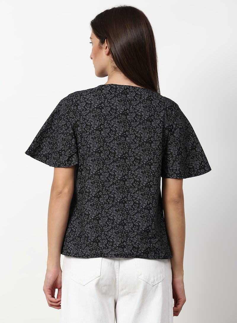 ABOF Printed Loose Fit Casual Woven Top Multicolour  - Image 2