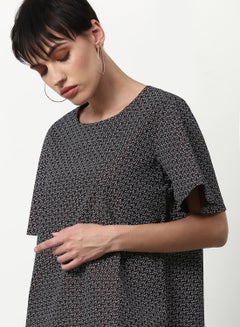 ABOF Casual Woven Top Black Multicolor  - Image 4