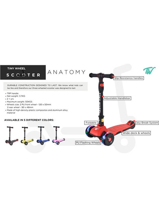 TINY WHEEL - 3- Wheel Small Scooter With Comfortable Non Slip Handle For Better Grip - Image 1