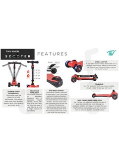 TINY WHEEL 3- Wheel Small Scooter With Comfortable Non Slip Handle For Better Grip  - Image 3