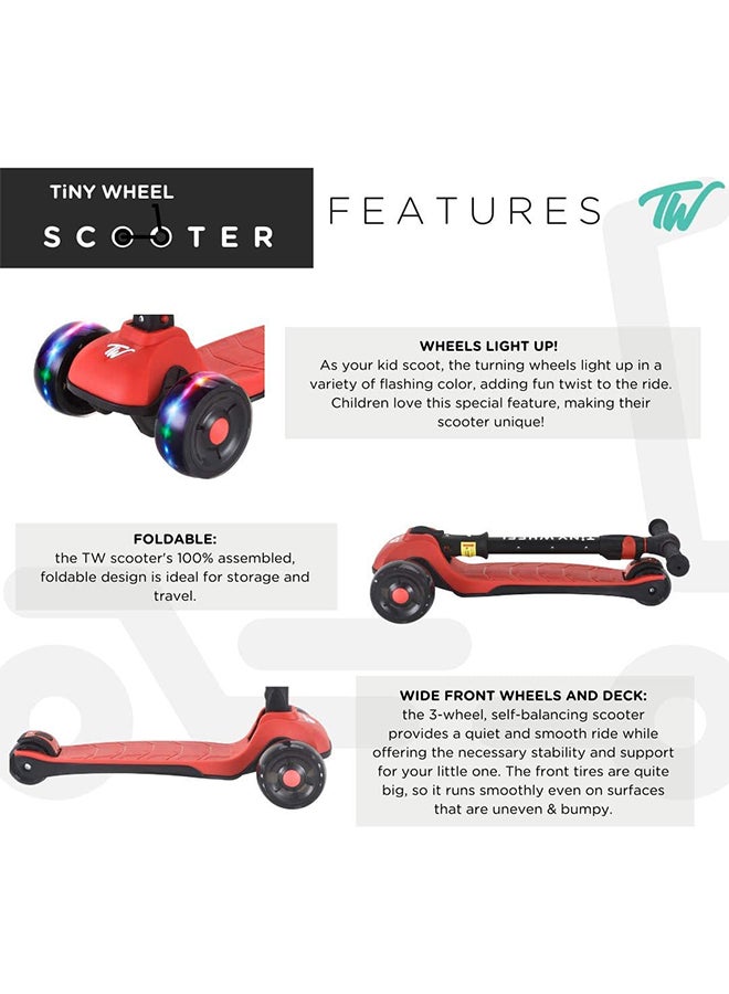 TINY WHEEL - 3- Wheel Small Scooter With Comfortable Non Slip Handle For Better Grip - Image 1