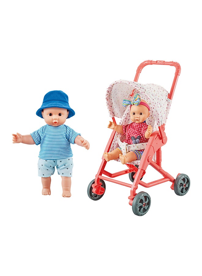 Basmah Baby Doll Stroller Rubber Wheels For Long Lasting Durability, Lightweight And Foldable 36x22x46cm - Image 4