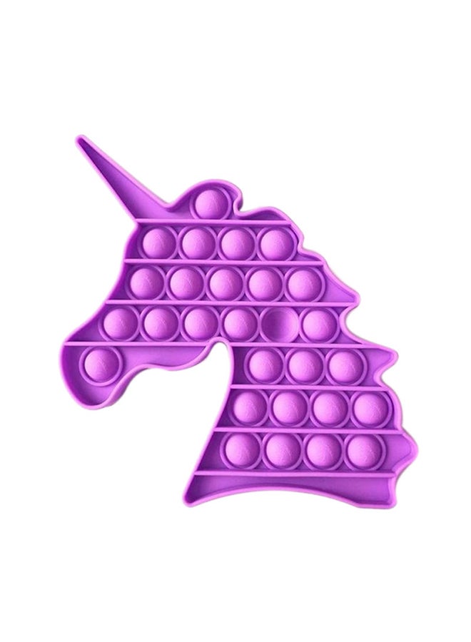 XiuWoo Unicorn Shaped Stress Relieve Silicone Push Pop Bubble Sensory Fidget Squishy Toy 16.5x1.5x17.5cm - Image 1