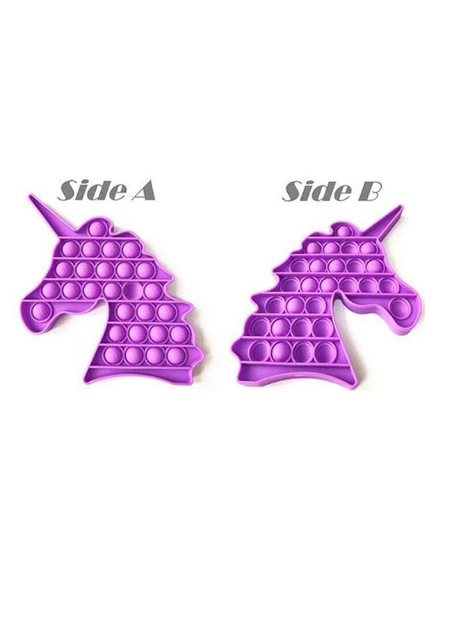 XiuWoo Unicorn Shaped Stress Relieve Silicone Push Pop Bubble Sensory Fidget Squishy Toy 16.5x1.5x17.5cm - Image 2