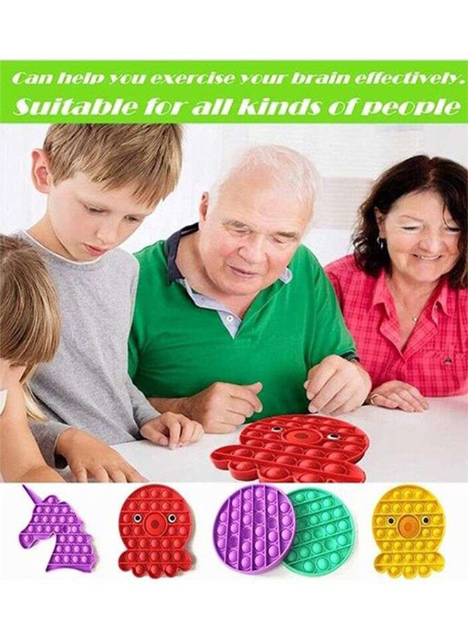 XiuWoo Unicorn Shaped Stress Relieve Silicone Push Pop Bubble Sensory Fidget Squishy Toy 16.5x1.5x17.5cm - Image 3