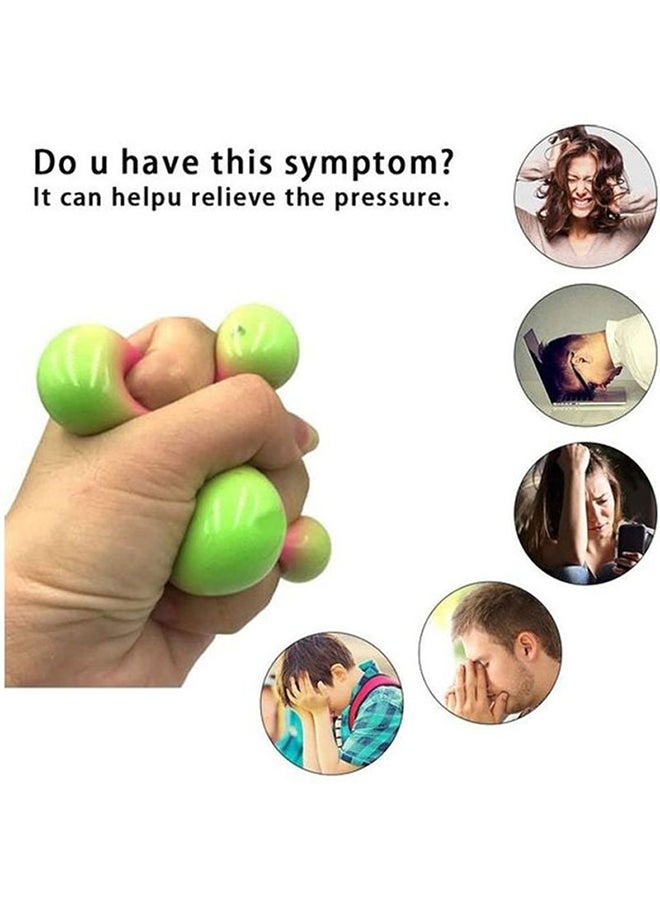 XiuWoo - 4-Piece Stress And Anxiety Reducer Multipurpose Squeeze Balls, Multicolour - Image 1