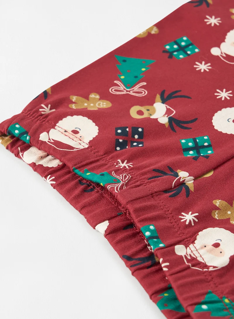 guppy Baby Girls Christmas Leggings Red