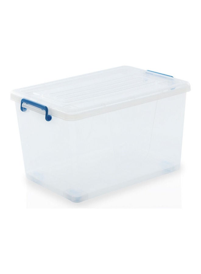 هومس آر أس Rolling Wheel Organiser Box Clear/Blue 55x39x33cm - Image 2