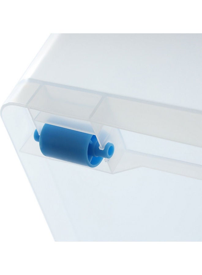 هومس آر أس Rolling Wheel Organiser Box Clear/Blue 55x39x33cm - Image 3