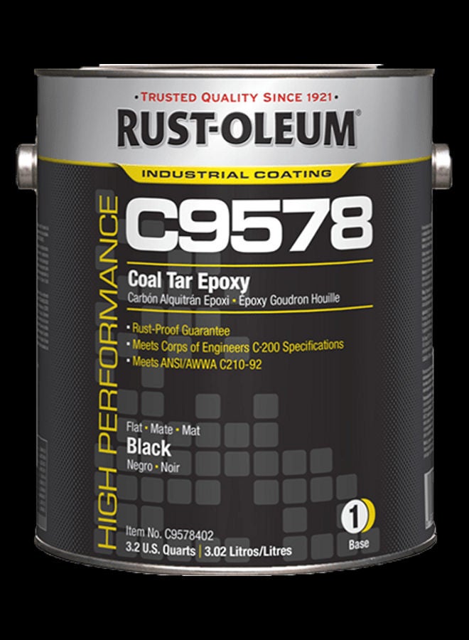 RUST-OLEUM - High Performance C9578 System Coal Tar Epoxy Activator Black 3.78Liters - Image 1